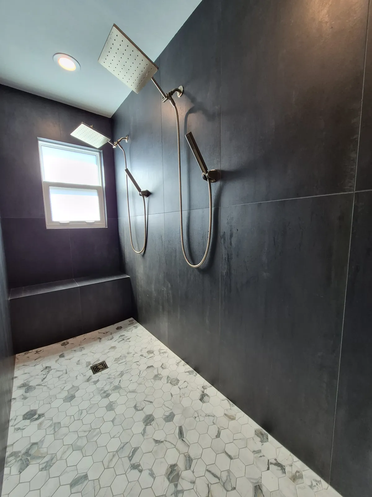 Custom tile walk-in shower remodel in Southwest Florida